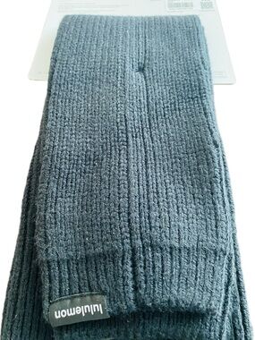 lululemon athletica Black Ribbed knit merino wool leg warmers nwt